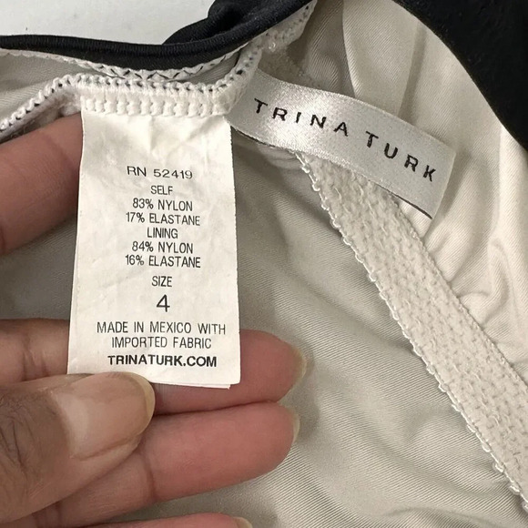 Trina Turk BIG SUR Bandeau One-Piece Swimsuit Size 4 Psychedelic Print Beach - Picture 8 of 15